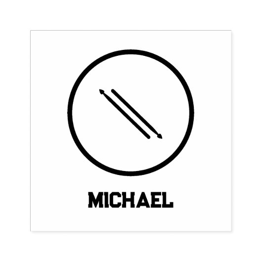 Drummer Personalisiert Gummistempel (Prägung)