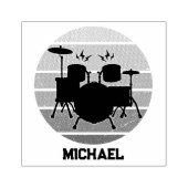 Drummer Personalisiert Gummistempel (Prägung)