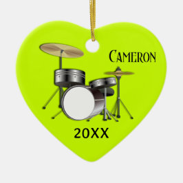 Drummer Personalisiert Weihnachts-Foto Ornament