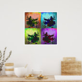 Drummer Pop art, Copyright Karen J Williams Poster (Küche)