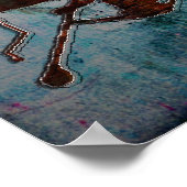 Drummer Pop, Copyright Karen J Williams Poster (Ecke)