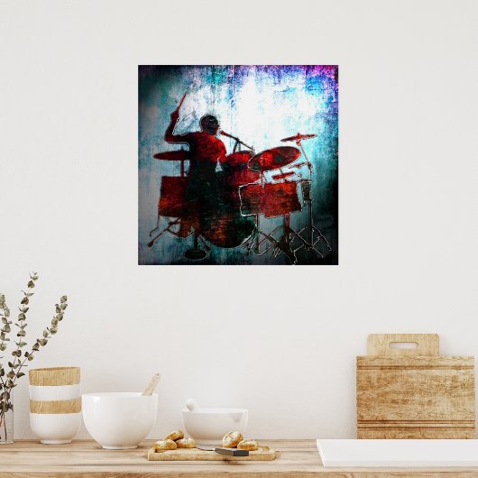 Drummer Pop, Copyright Karen J Williams Poster (Küche)