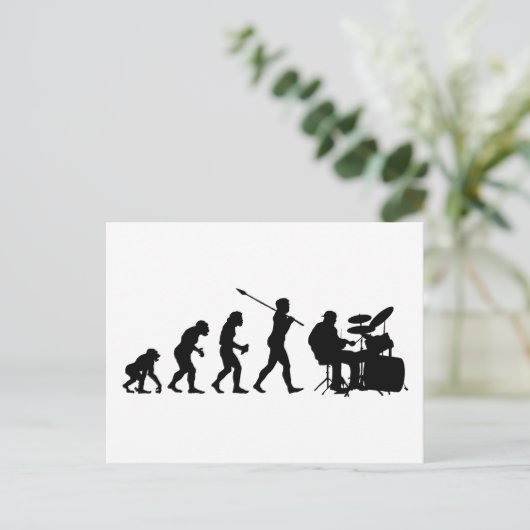 Drummer Postkarte (Stehend Vorderseite)