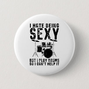 Drummer-Redewendungen   Drummer Drums Gift Button