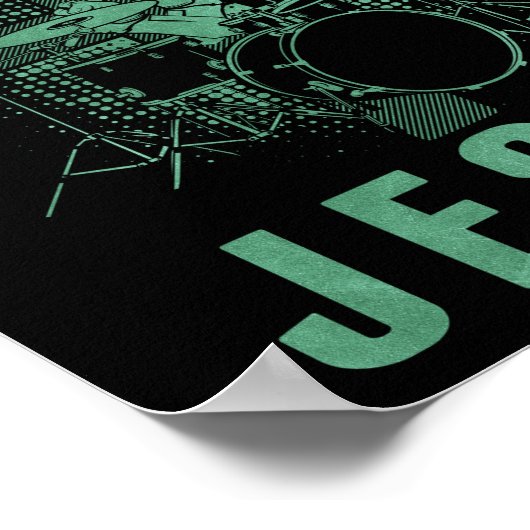 Drummer Religician Drum Poster (Ecke)