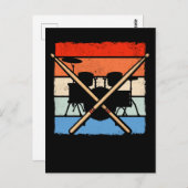 Drummer Retro Drum Sticks Music Lover Postkarte (Vorne/Hinten)