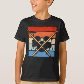 Drummer Retro Drum Sticks Music Lover T-Shirt (Vorderseite)
