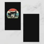 Drummer Retro Drumset Rock Band Drum Musiker Visitenkarte (Vorne/Hinten)