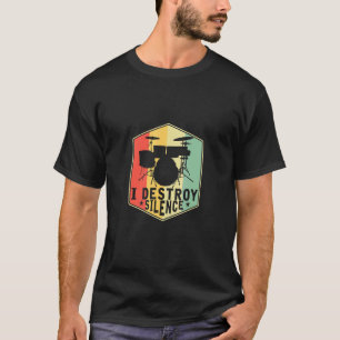 Drummer Retro Schlagzeug Drums T-Shirt