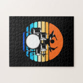 Drummer Retro Vintag Puzzle (Horizontal)
