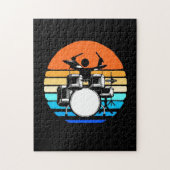 Drummer Retro Vintag Puzzle (Vertikal)
