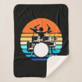 Drummer Retro Vintag Sherpadecke (Vorderseite)