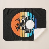 Drummer Retro Vintag Sherpadecke (Vorderseite (Horizontal))