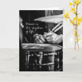 Drummer Rhythm Leben Geburtstag geklappte Grußkart Karte (Gelbe Blume)