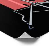 Drummer Rock Music Band Drums I Destroy Silence Poster (Ecke)