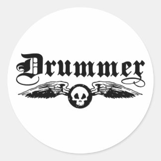 Drummer Runder Aufkleber