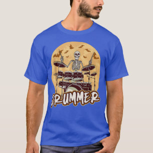 Drummer Schlagzeug Musikinstrumente Halloween S T-Shirt