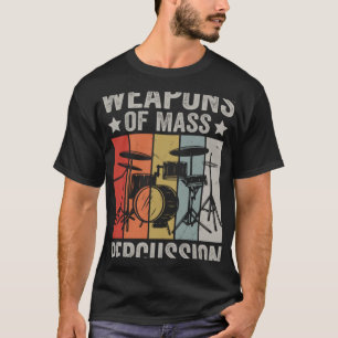Drummer Schlagzeug Retro Vintag T-Shirt