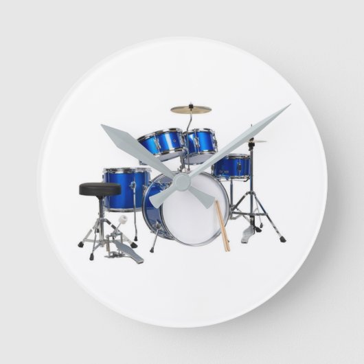 **DRUMMER-SET** KLICKEN RUNDE WANDUHR (Vorderseite)