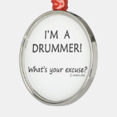Drummer Silbernes Ornament (Links)