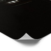 Drummer-Silhouette, dunkle Bühne Poster (Ecke)