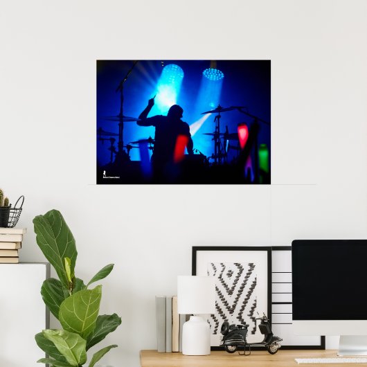 Drummer Silohuette Poster (Heimbüro)