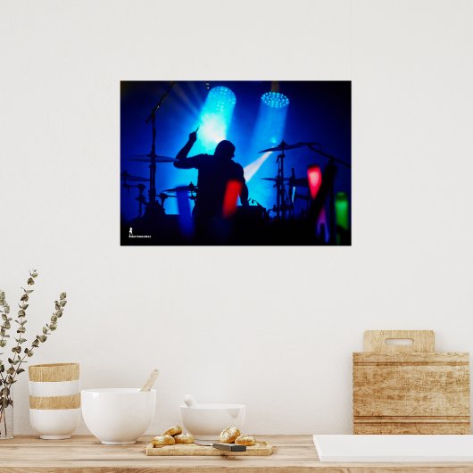 Drummer Silohuette Poster (Küche)