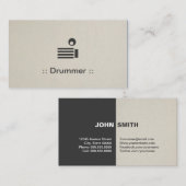 Drummer Simple Elegant Beruflich Visitenkarte (Vorne/Hinten)