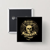 DRUMMER Skull Snare Drum Drumsticks Drumming Butto Button (Vorne & Hinten)