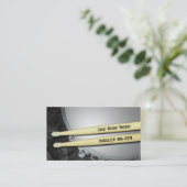Drummer Snare and Sticks Musician Business Card Visitenkarte (Stehend Vorderseite)