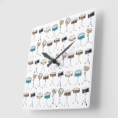 Drummer Snare Drum Drumline Percussionist Timing Quadratische Wanduhr (Winkel)