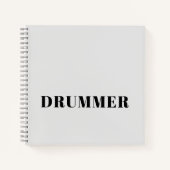 Drummer Spiralheft Notizblock (Vorderseite)