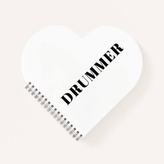 Drummer Spiralheft Notizblock (Vorderseite)