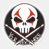 Drummer Stickers Personalisiert Rock & Roll Sticke (Vorderseite)