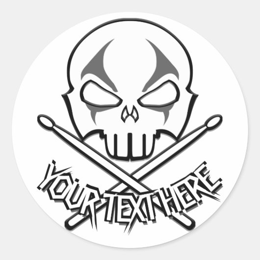 Drummer Stickers Personalisiert Rock & Roll Sticke (Vorderseite)