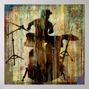 Drummer Streak, Copyright Karen J Williams Poster