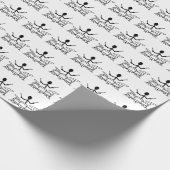 Drummer Strichmännchen Geschenkpapier (Ecke)