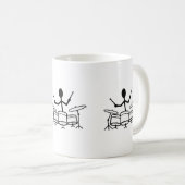 Drummer Strichmännchen Kaffeetasse (VorderseiteRechts)