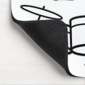 Drummer-Strichmännchen Mousepad (Ecke)
