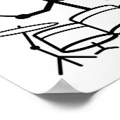 Drummer Strichmännchen Poster (Ecke)