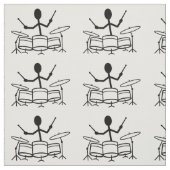 Drummer Strichmännchen Stoff (Muster)
