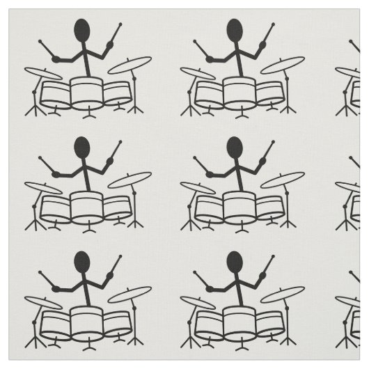 Drummer Strichmännchen Stoff (Muster)
