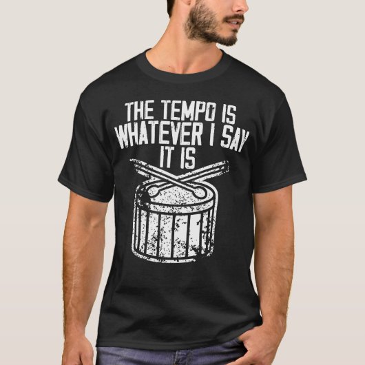 Drummer Tempo Music Band Schlagzeug Drum Set Funny T-Shirt (Vorderseite)
