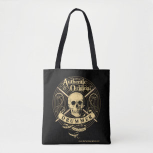 Drummer Tote Bag Skull Drums Musician Rocker Bag Tasche