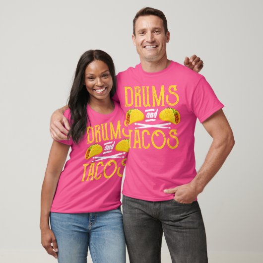 Drummer trommeln lustige Trommeln und Tacos T-Shirt (Unisex)