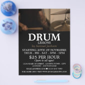 Drummer, Trommelunterricht Werbung Flyer (Einzeln)