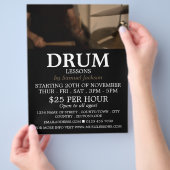 Drummer, Trommelunterricht Werbung Flyer (Hand)