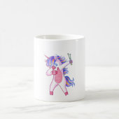 Drummer Unicorn Kaffeetasse (Mittel)