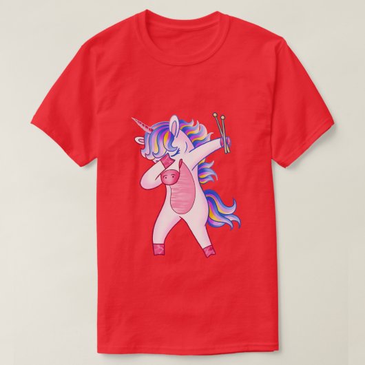 Drummer Unicorn T-Shirt (Design vorne)