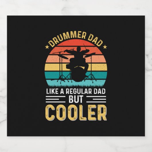 Drummer Vater Bierflaschenetikett (Einzelnes Label)